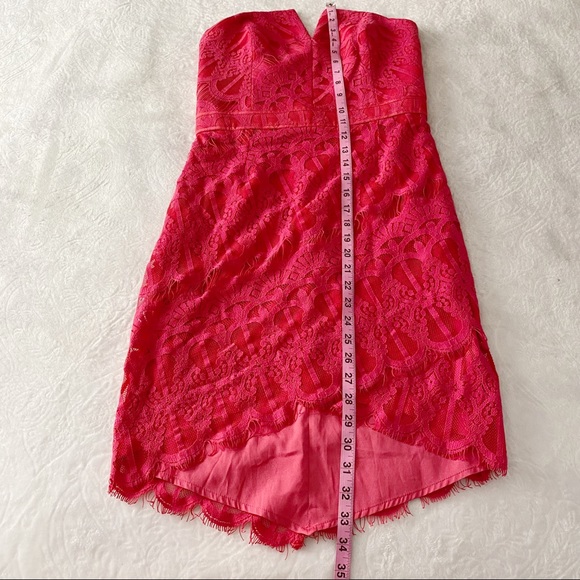 Adeyln Rae Lace Strapless Dress in Rose Pink - Picture 4 of 14